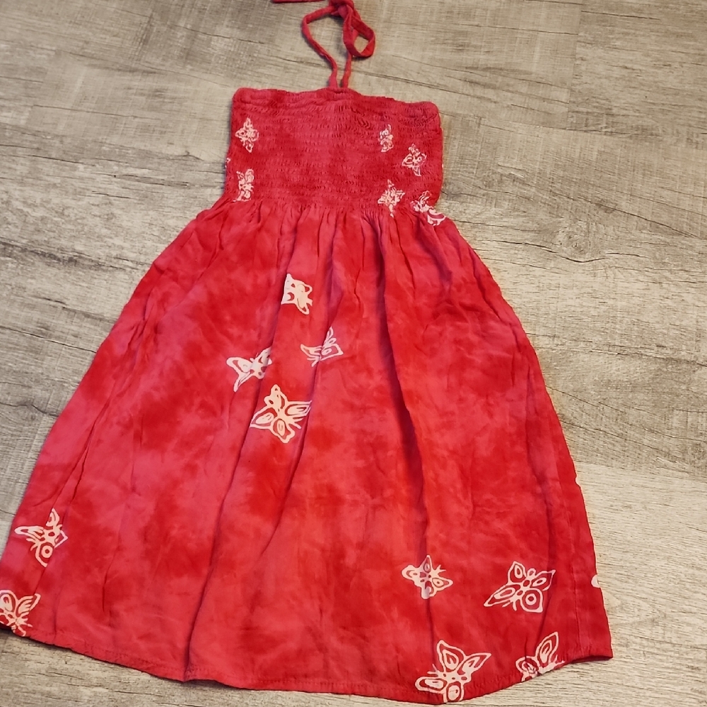 Charming Pink Fuchia Kids Dress with Butterfly Embroidery